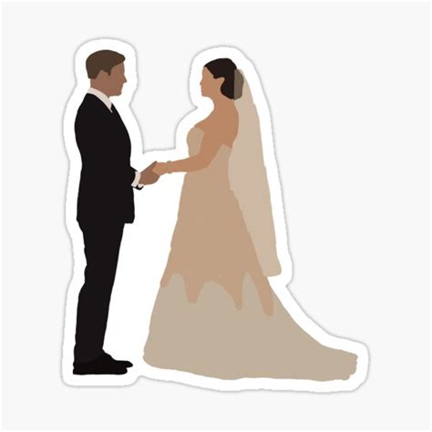 "Alaric and Jo wedding" Sticker for Sale by crystalguo | Redbubble