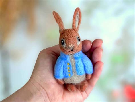 PETER RABBIT Felt bunny Beatrix Potter Pet rabbit toy Felt | Etsy