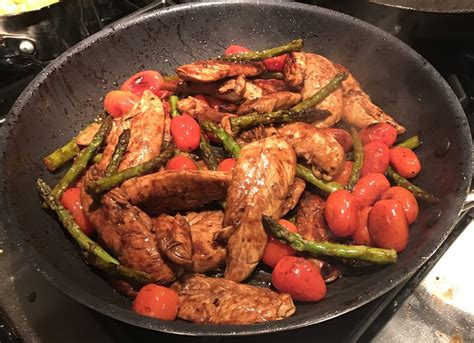 Healthy Chicken Tenders Recipe With Asparagus & Tomatoes