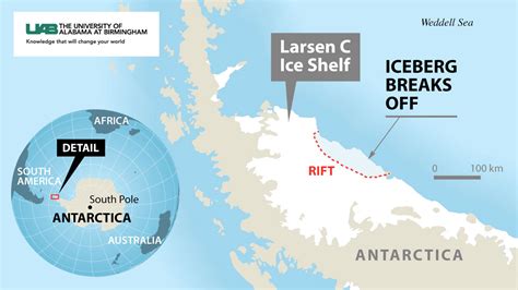 Larsen C Ice Shelf Map - Vector U S Map