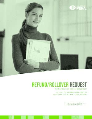 Refund/Rollover Request - Colorado PERA - Copera - Fill and Sign Printable Template Online