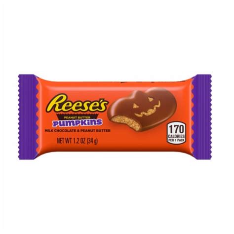 REESE'S Milk Chocolate Peanut Butter Pumpkins Halloween Candy Pack, 1.2 ...