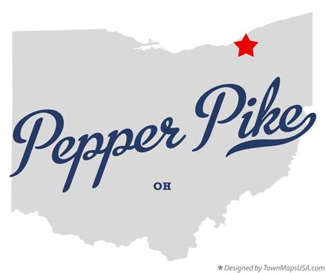 Map of Pepper Pike, OH, Ohio