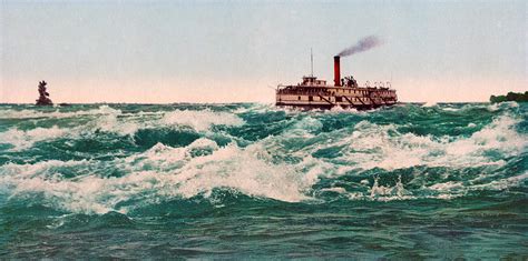 Steamboat Lachine Rapids Near Montreal - Circa 1901 Photochrom ...