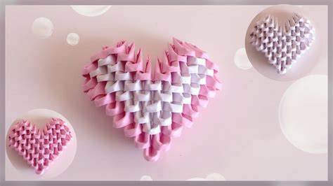 How To Make 3D Origami Heart / DIY / Origami Heart Tutorial | Priti Sharma - YouTube