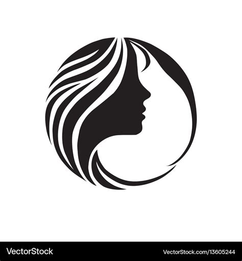 Beautiful girl face fashion icon Royalty Free Vector Image