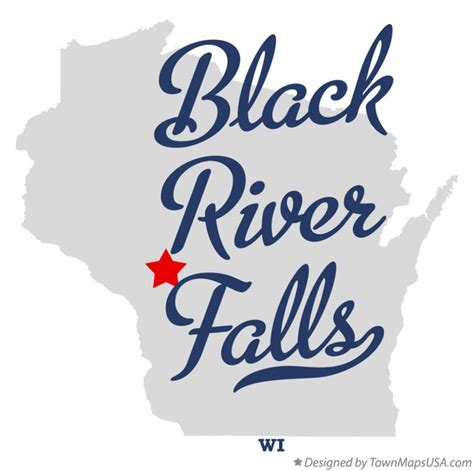 Map of Black River Falls, WI, Wisconsin