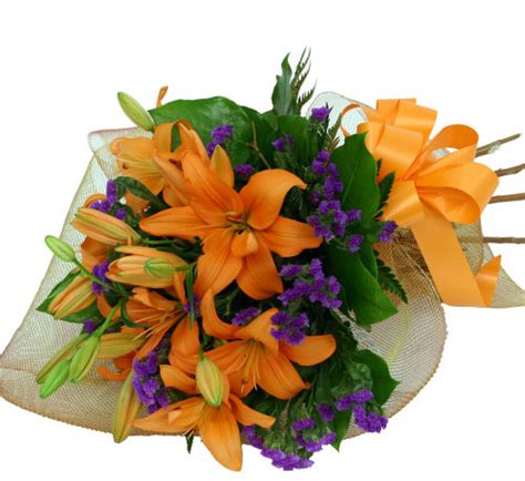 Orange Lily Bouquet #BQ18AA • Canada Flowers