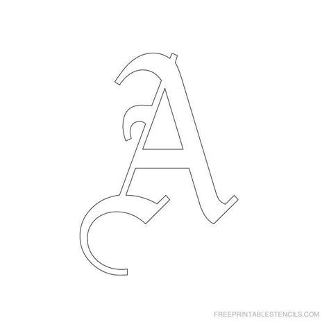 Printable Old English Letter Stencils | Free Printable Stencils #stencilingprintables # ...