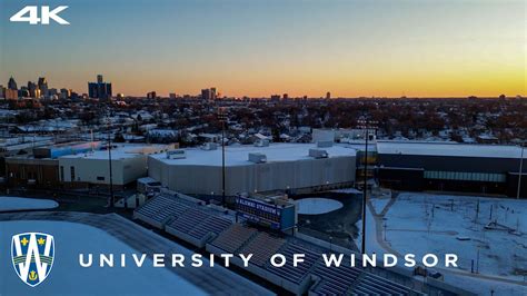 University of Windsor Campus Drone Tour (Winter) - YouTube