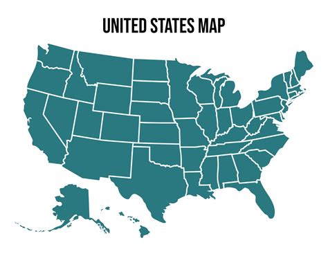 United States Map With States Blank