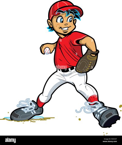 Kid Baseball Pitcher Clipart