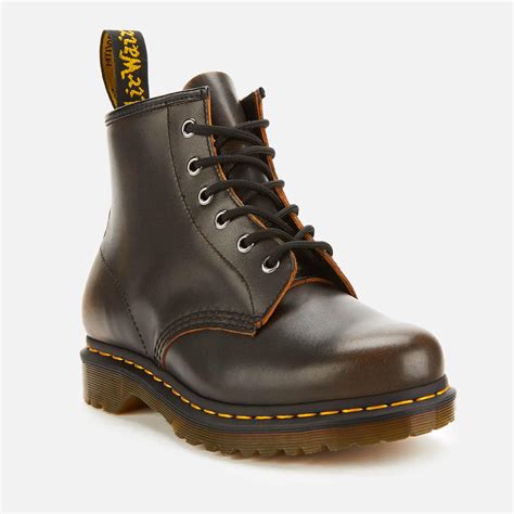 Dr. Martens 101 Vintage Leather 6-eye Boots in Brown for Men - Lyst