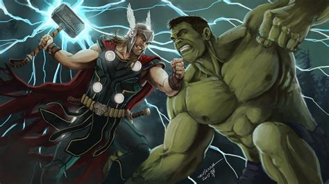 Hulk Vs Thor Wallpapers - Wallpaper Cave