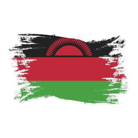 Malawi Flag With Watercolor Brush style design vector Illustration ...