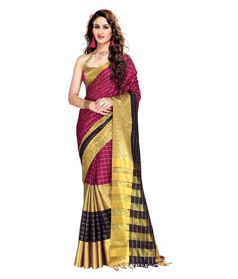 M.S.Retail Multicoloured Cotton Saree - Buy M.S.Retail Multicoloured ...