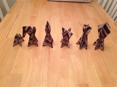 Origami chess set designed by Robert Neale folded by me. Paper Folding ...