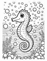 Free Seahorse Coloring Pages For Kids sketch template