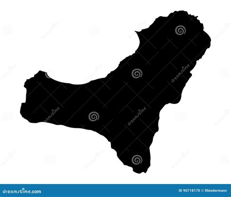 Map of El Hierro stock vector. Illustration of cartography - 90718170