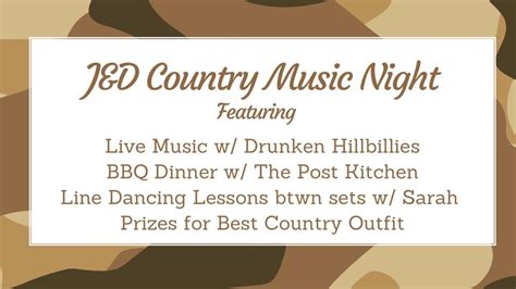 J&D Country Music Night w/ Drunken Hillbillies & BBQ Dinner – J&D Cellars Winery and Vineyard ...