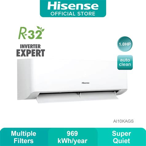 Hisense Standard Inverter Air Conditioner (1.0HP) R32 AI10KAGS | Shopee Malaysia