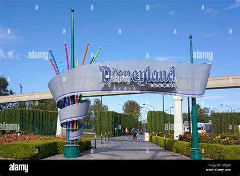 Disneyland Resort Entrance, Theme Park, Anaheim, California Stock Photo ...