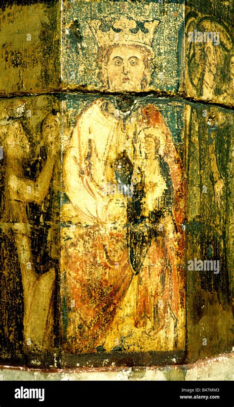 Medieval wall painting fresco Faversham Church Kent England UK art ...