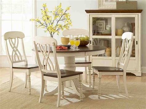 Antique Round White Kitchen Table and Chairs - Decor Ideas