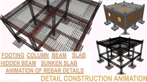 Detail Construction Animation including Hidden Beam & Sunken Slab - Revit news