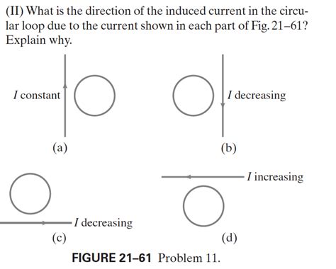 Solved What is the direction of the induced current in the | Chegg.com