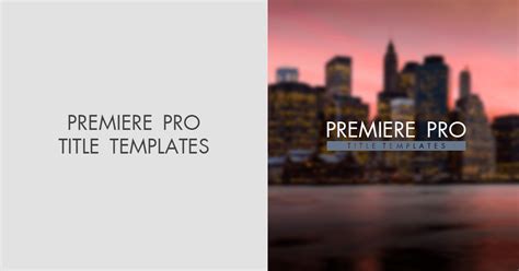 10 Free Premiere Pro Title Templates for Videos of All Genres