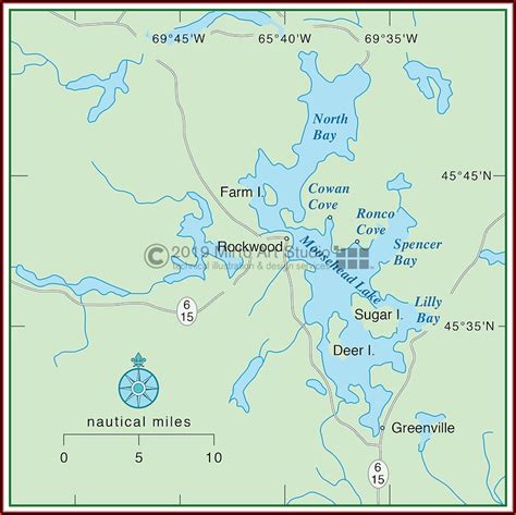 Moosehead Lake Depth Map - map : Resume Examples #goVLb5p9va