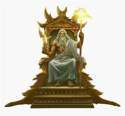 Diety Statue Png - Zeus Sitting On Throne, Transparent Png , Transparent Png Image - PNGitem ...