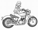 Premium AI Image  Coloring motorcycle sketch template