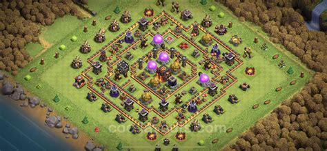 Best Anti 3 Stars Base TH10 with Link, Anti Air / Dragon - Town Hall ...