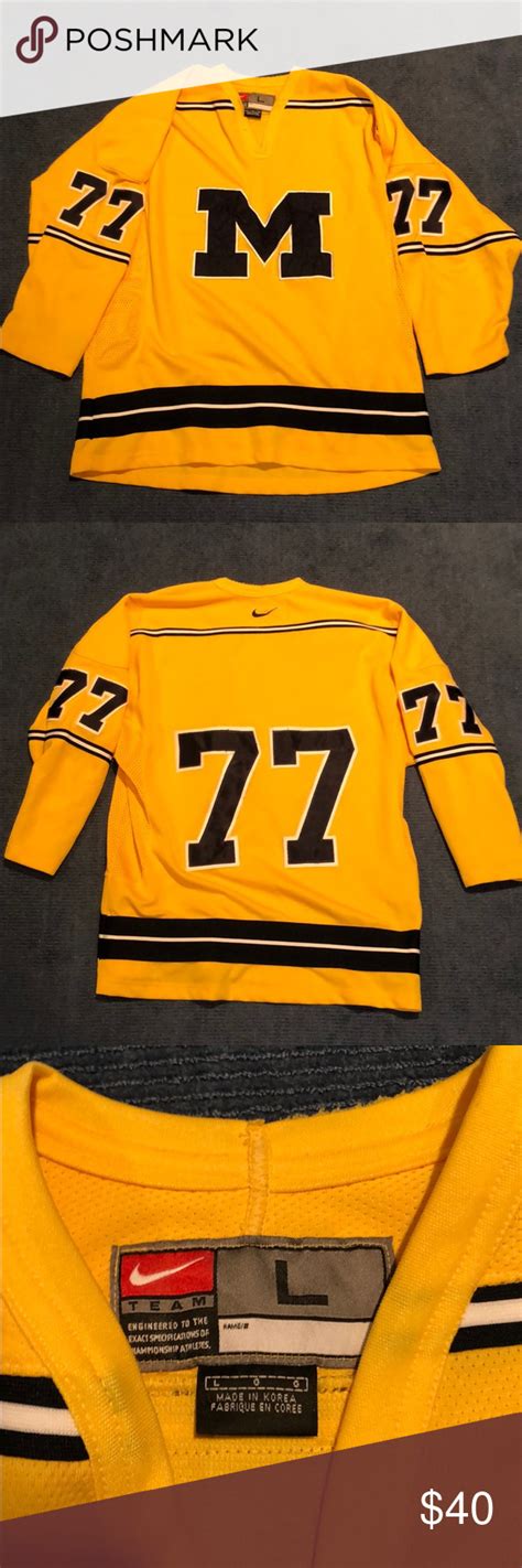 Michigan Hockey Jersey | Michigan hockey, Hockey jersey, Jersey