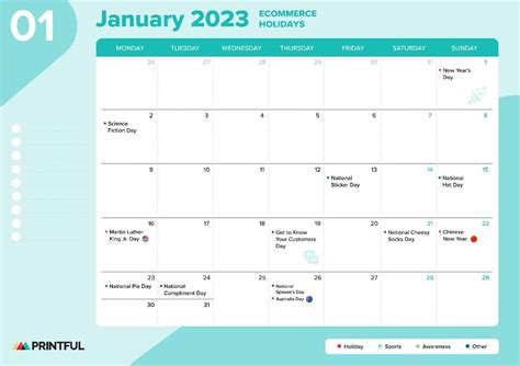 The Ultimate 2023 Ecommerce Holiday Calendar | Printful