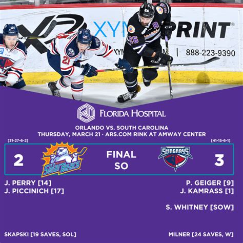 Solar Bears earn point in 3-2 shootout loss to Stingrays - Orlando ...