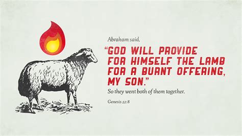 Bible Art Genesis 22-24 Abraham said, “God will provide for himself the lamb for a burnt ...