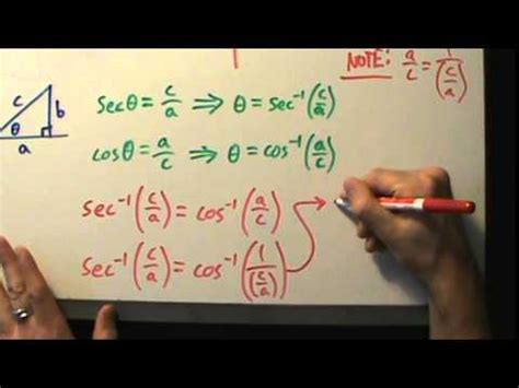 Trigonometry - Inverse Trig - Evaluating Inverse Secant with a ...