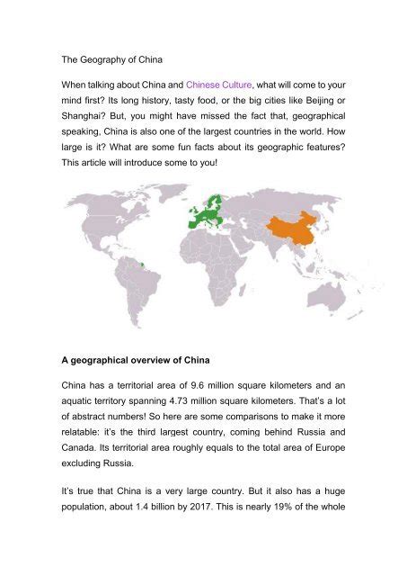 The Geography of China