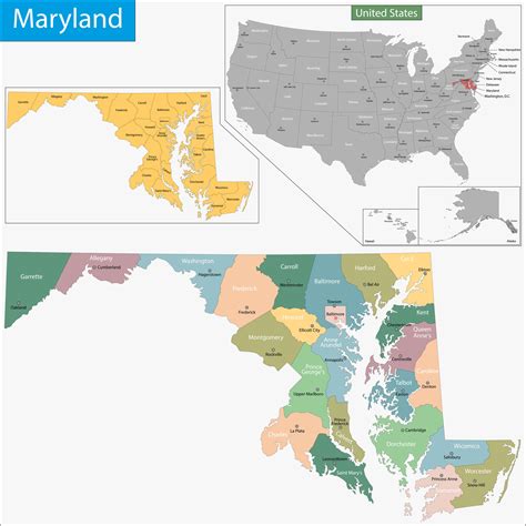 Map of Maryland - Guide of the World