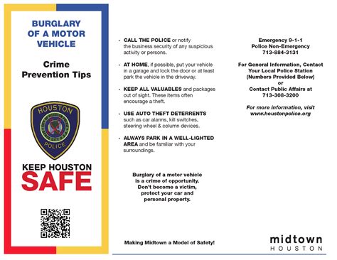 Burglary of a Motor Vehicle Crime Prevention Tips – Houston Midtown