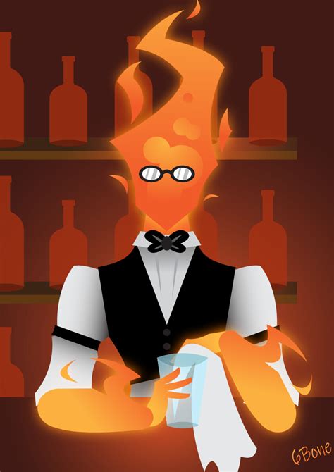 Paul ETIENNE - Vector Illustration - Grillby (Undertale)