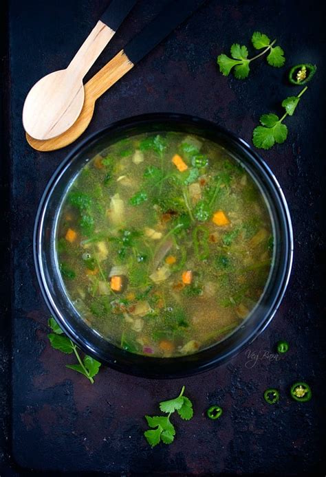 Coriander Lemon Soup - NISH KITCHEN