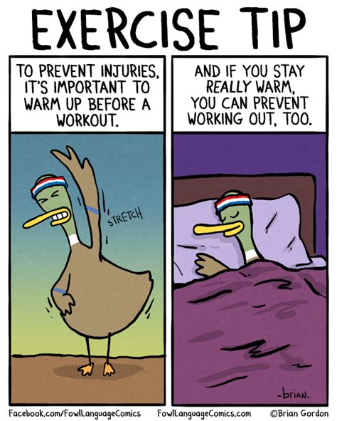 Exercise Tip - Fowl Language Comics