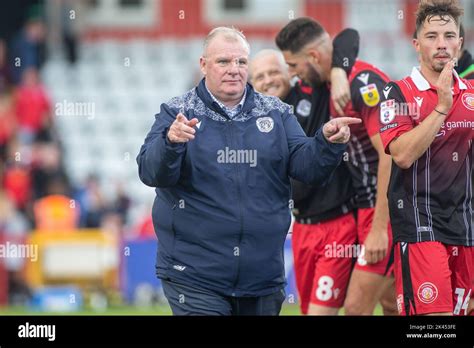 Football manager Steve Evans at Stevenage Football Club walking on ...