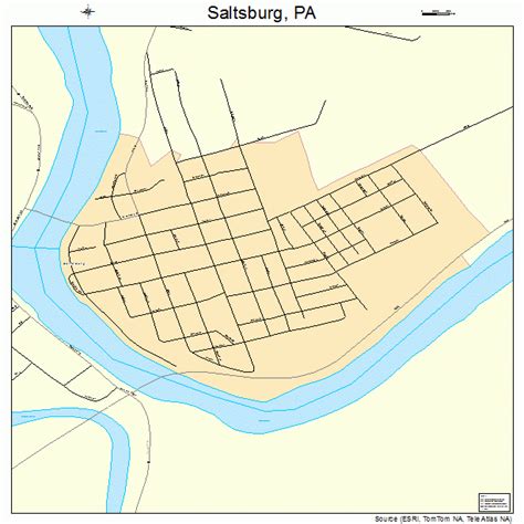 Saltsburg Pennsylvania Street Map 4267648