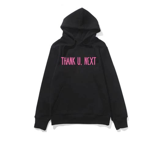 Thank U Next Hoodies Women Ariana Grande Sweatshirt Thank You Next Jumper Hooded Harajuku Long ...