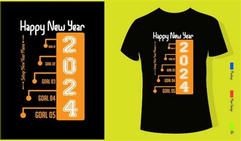 Premium Vector | NEW YEAR 2024 TYPOGRAPHY T SHIRT DESIGN WITH BLACK T SHIRT